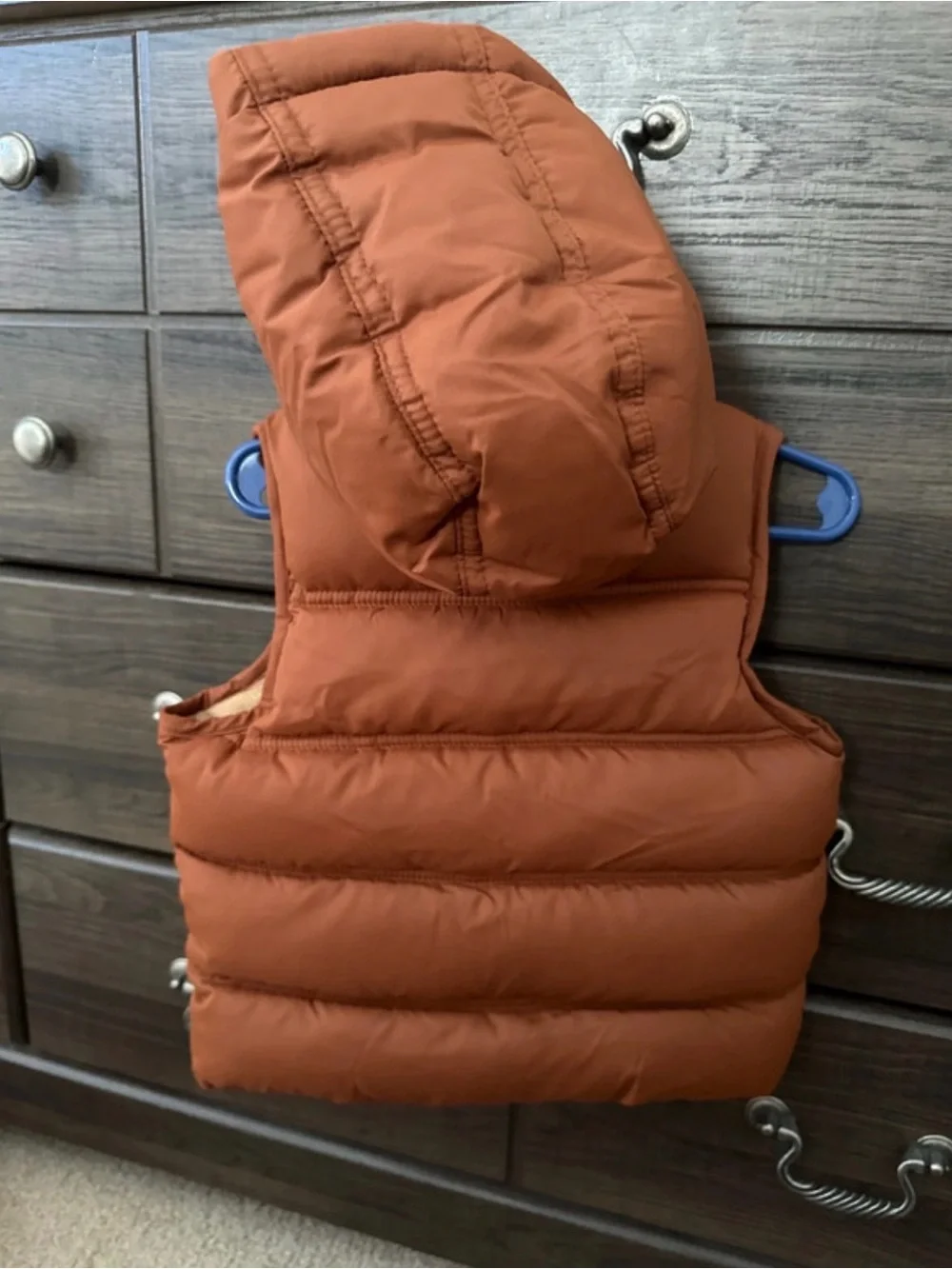 Gymboree Rust Brown Hooded Puffer Vest
